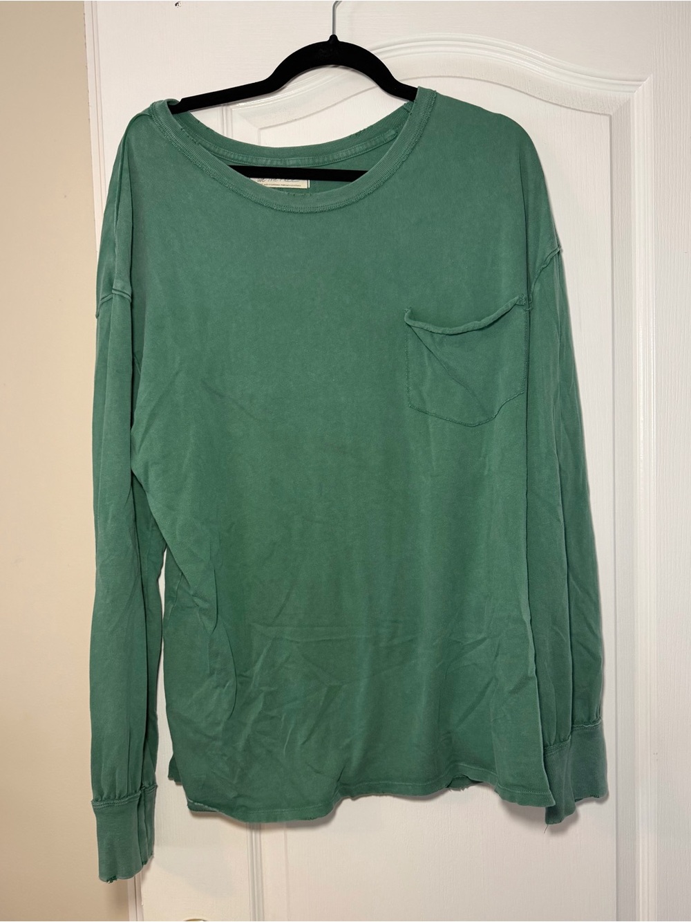 We the Free Green Long-Sleeve Pocket Tee